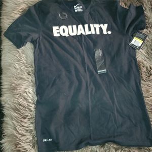 Nike Dri-Fit Cotton Tee, Black, Size: Small (men size)